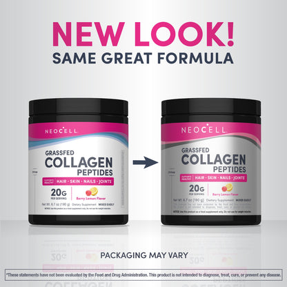 Grassfed Collagen Peptides Berry Lemon Flavor, 6.7 oz (190 g) Powder