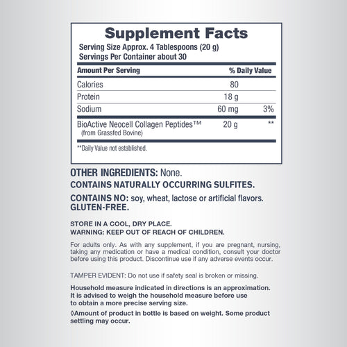 Grassfed Collagen Peptides, 21.1 oz (600 g) Powder