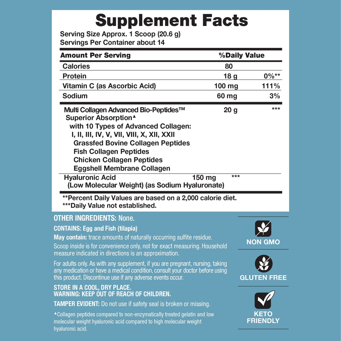 Multi Collagen Advanced Bio-Peptides, 10 oz (283 g) Powder