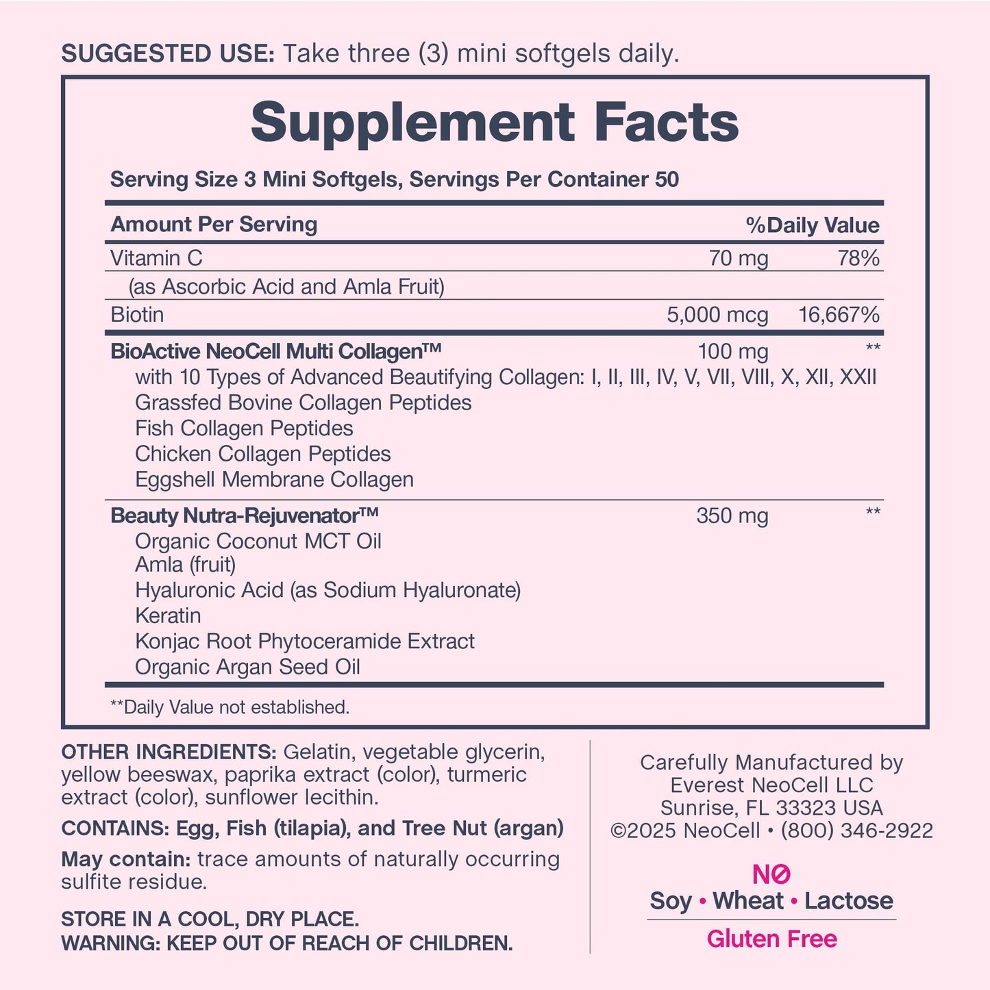 Hair, Skin & Nails Minis + Multi Collagen Bio-Peptides, 150 Softgels
