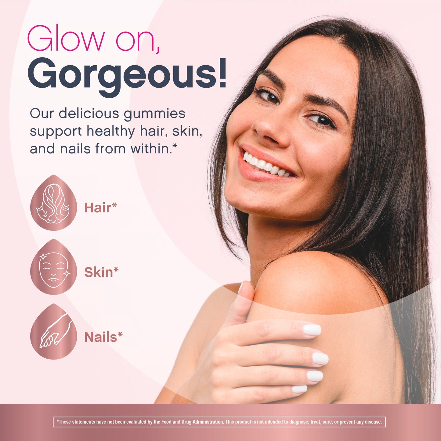 Hair, Skin & Nails + Multi Collagen Bio-Peptides Gummies Strawberry-licious Beauty Flavor, 120 Tasty Gummies
