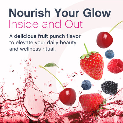 Multi Collagen + Biotin Liquid Advanced Delicious Fruit Punch Flavor, 16 oz Liquid