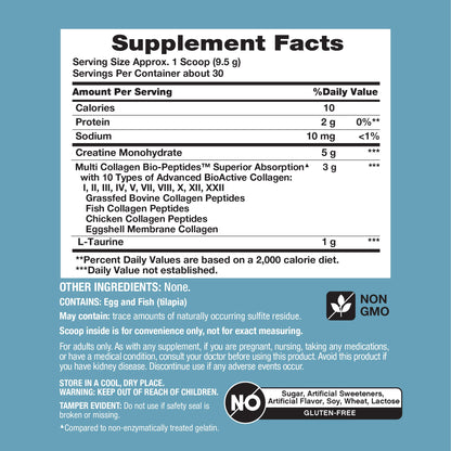 Creatine + Multi Collagen, 10 oz (285 g) Powder