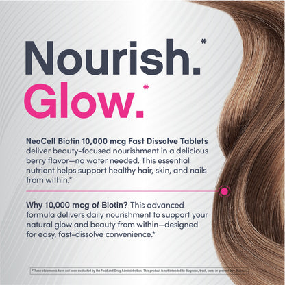 Biotin 10,000 MCG Fast Dissolve, 180 Fast Dissolve Tablets