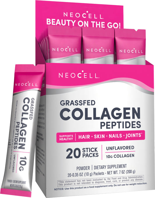 Collagen Peptides 10 gram Stick Packs, 20 Stick Packs