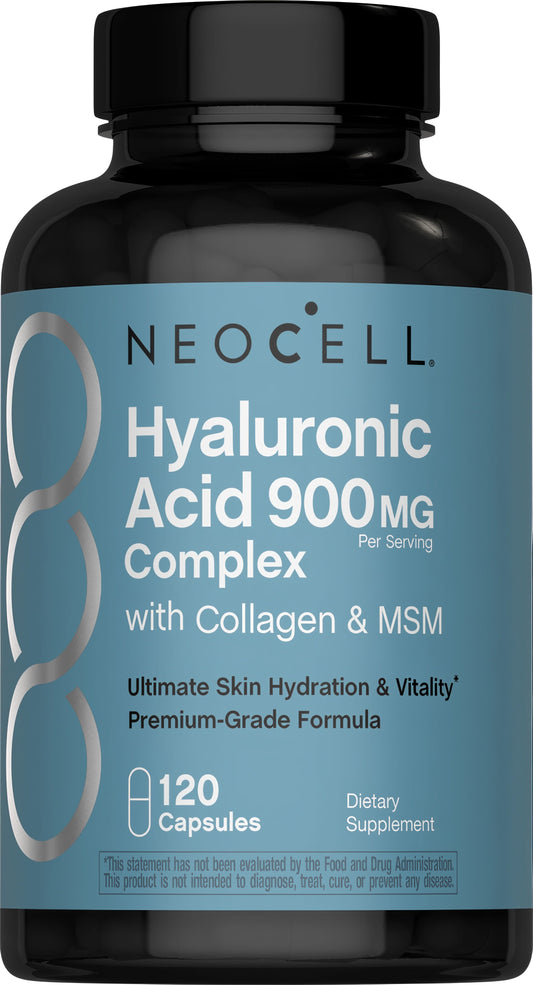 Hyaluronic Acid Complex 900 mg with Collagen & MSM, 120 Capsules