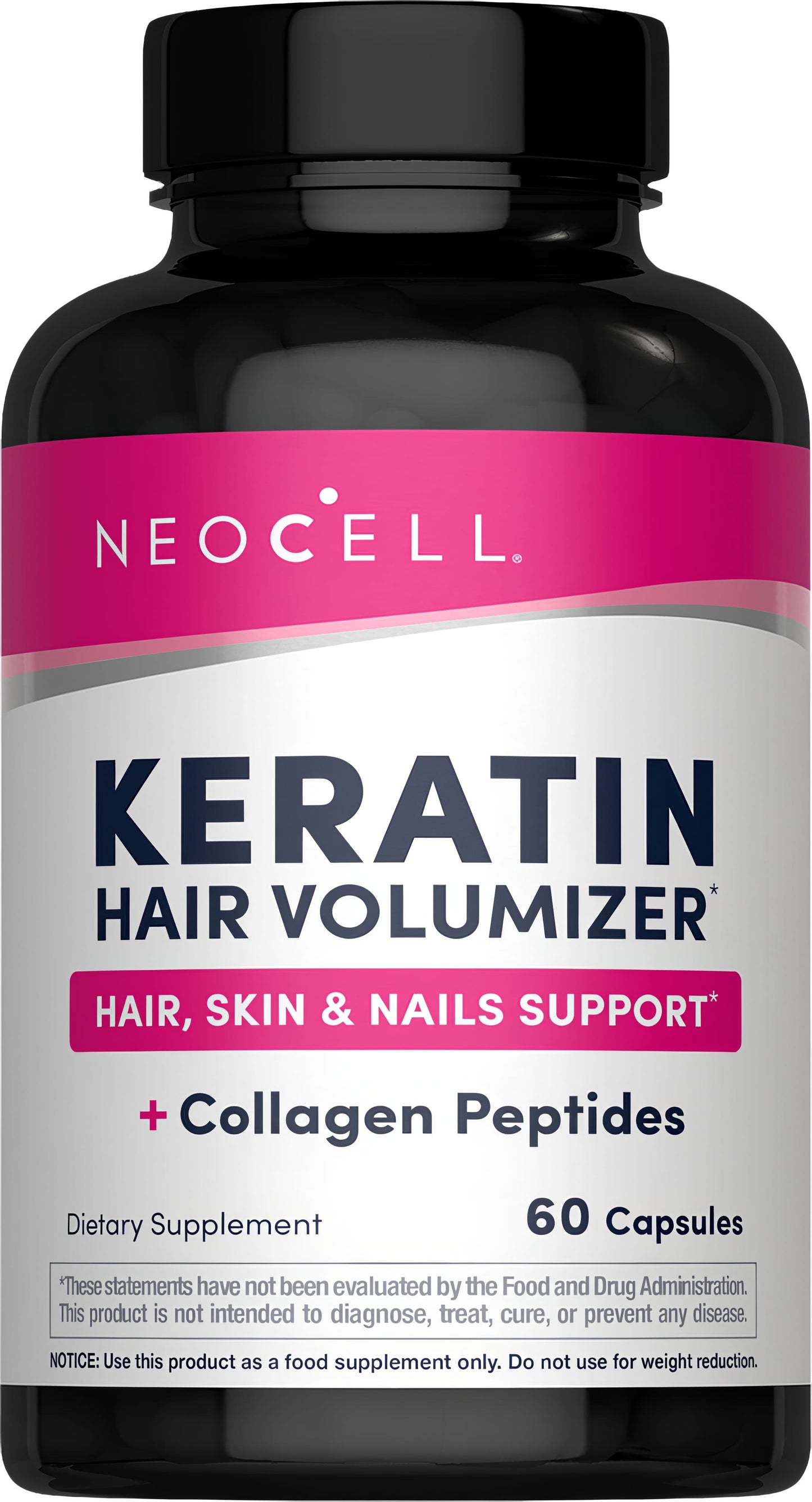 Keratin Hair Volumizer, 60 Capsules