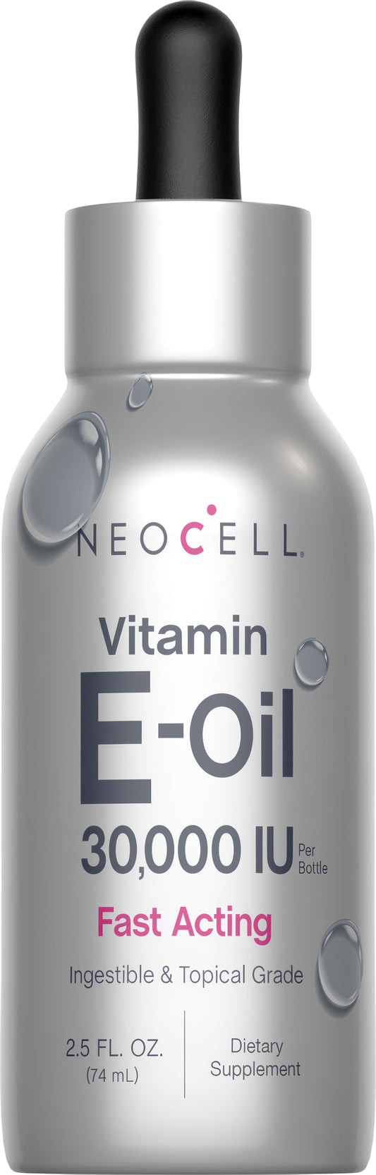 Vitamin E Oil Fast Acting, 30,000 IU, 2.5 fl oz (74 mL) Liquid